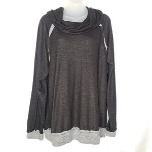 BNLK Slinky Cowl Neck Sweater Womens Size XL Gray